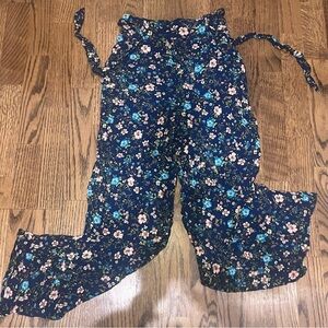 Xhilaration Blue Flower Cottage Flowy Pants Size XS